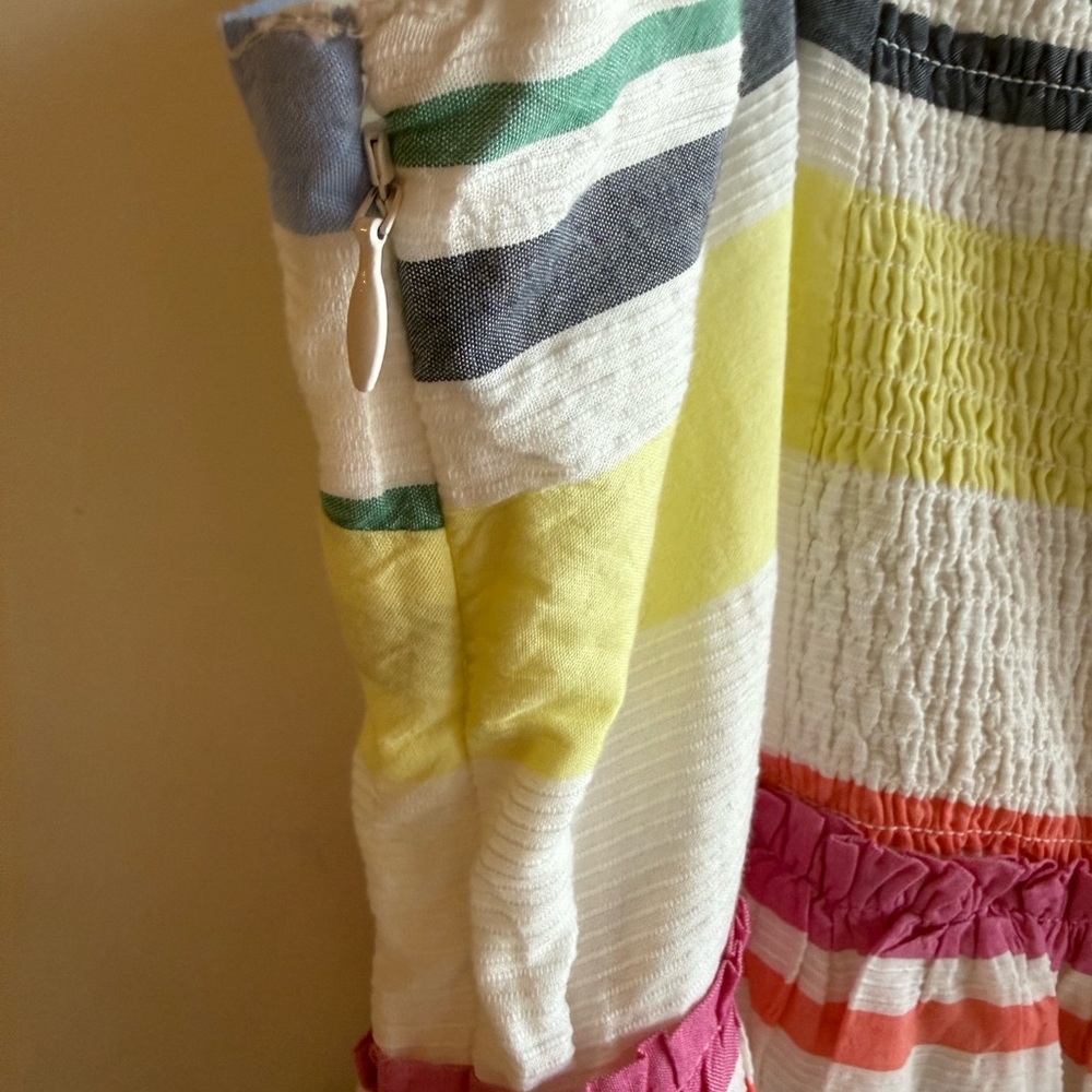 New GAP Multi Striped Sun Dress XL 100% Cotton pockets sleeveless smocked - Picture 8 of 12